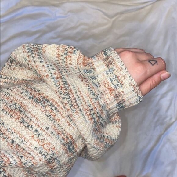 Janice Apparel bubble sleeve neutral melange long line cardigan | Sz M, NWT - Picture 9 of 12